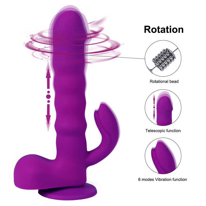 TelescÓpica Empuje RotaciÓn Consolador De Pene Automático Máquina De Sexo Vibrador Juguetes Para Adultos